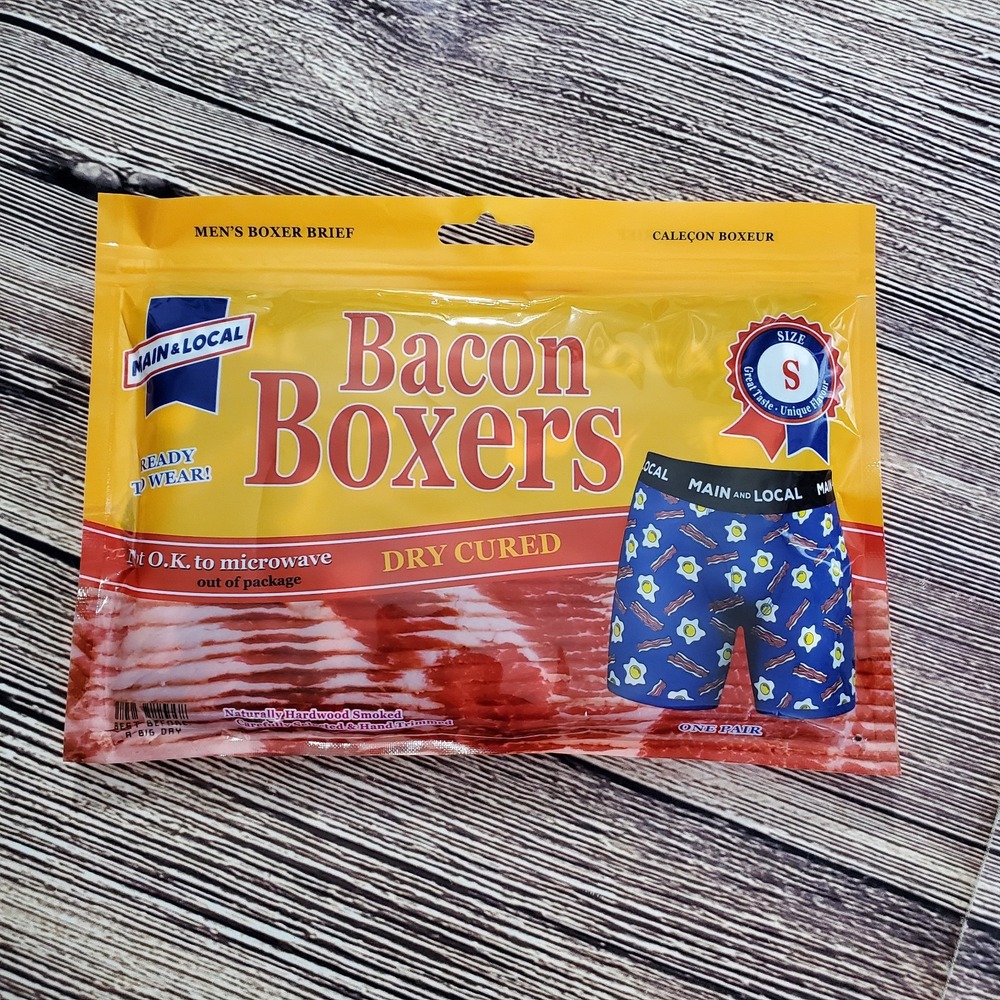Men's Boxer Briefs Novelty Underwear Bacon and Eggs Patterned Size‎ Small